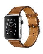 Apple Watch Hermes 42 mm silver-Simple Tour Barenia leather Fauve colors